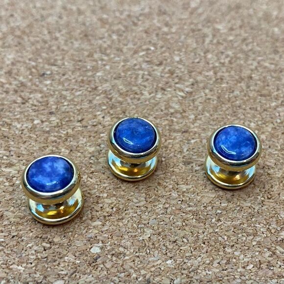 Cuff link or buttons retro gentleman natural stone - Picture 1 of 6